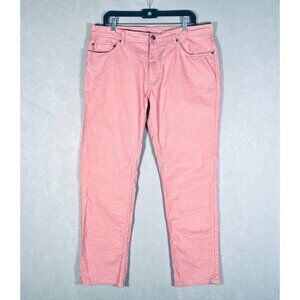 Rod Gunn Pants Mens 38 Peach Pink Cotton Blend Straight Leg Denim